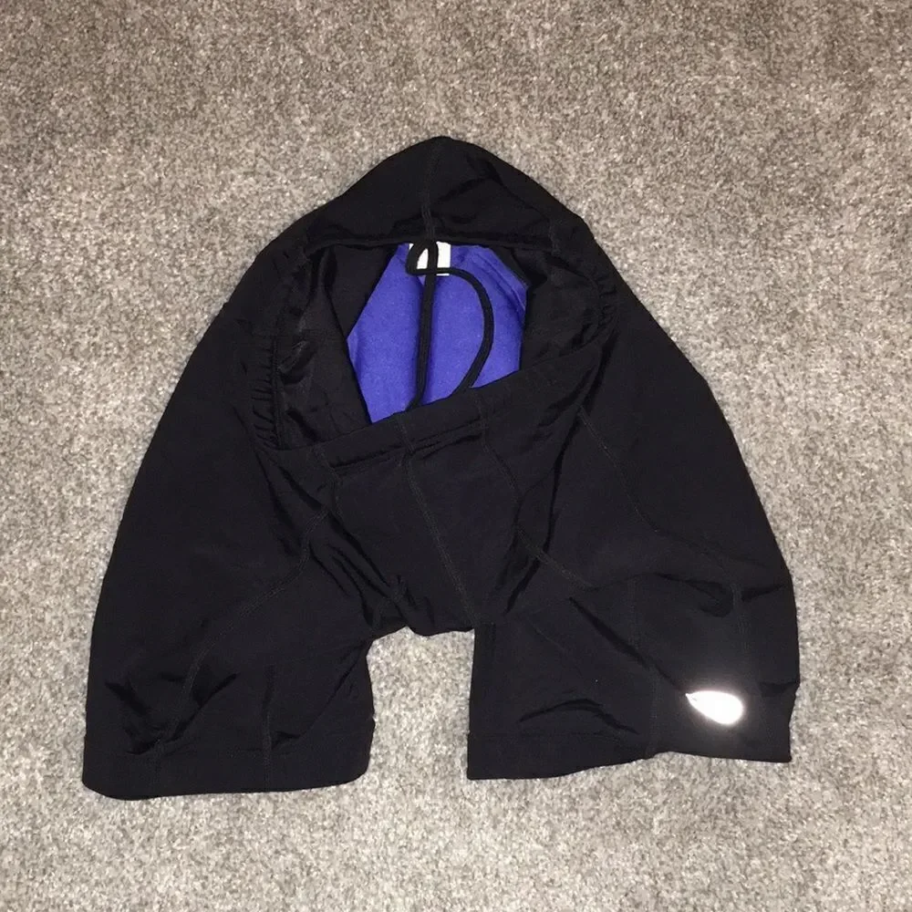 Black Blue padded Performance bike cycling road stretch Nylon/spandex shorts
